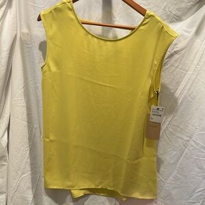 *NWT* HALLOGEN, Nordstrom, Bright Yellow Blouse, Sz S